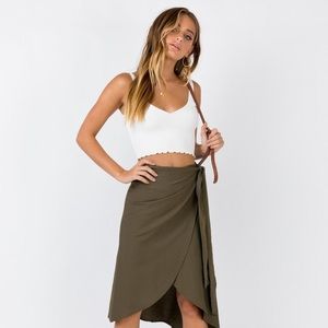Princess poly green wrap skirt